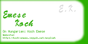 emese koch business card